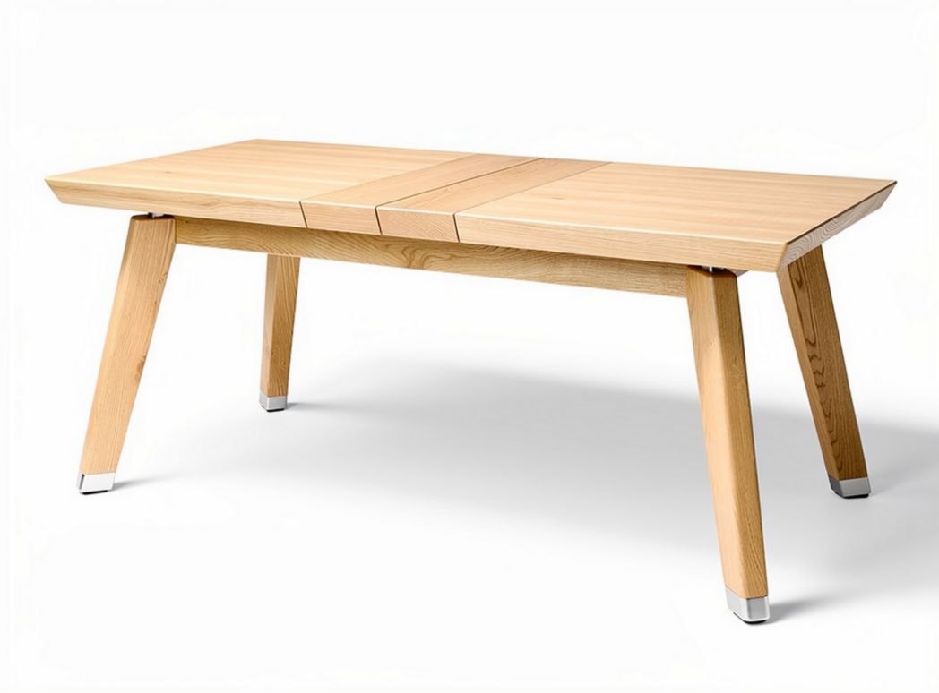 Stół rozkładany z drewna sosnowego 150 x 75 x 75cm naturalny kolor