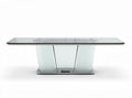 Stół szklany z metalowymi nogami 180 x 90 x 75cm do jadalni