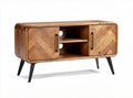 Stolik RTV z drewna akacjowego w stylu skandynawskim 90 x 40 x 50cm