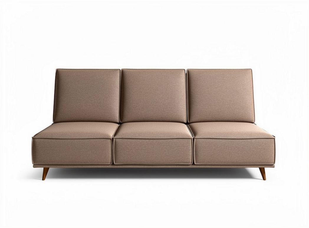 Sofa 3-osobowa w kolorze beżowym z tkaniny o wymiarach 200 x 90 x 85cm